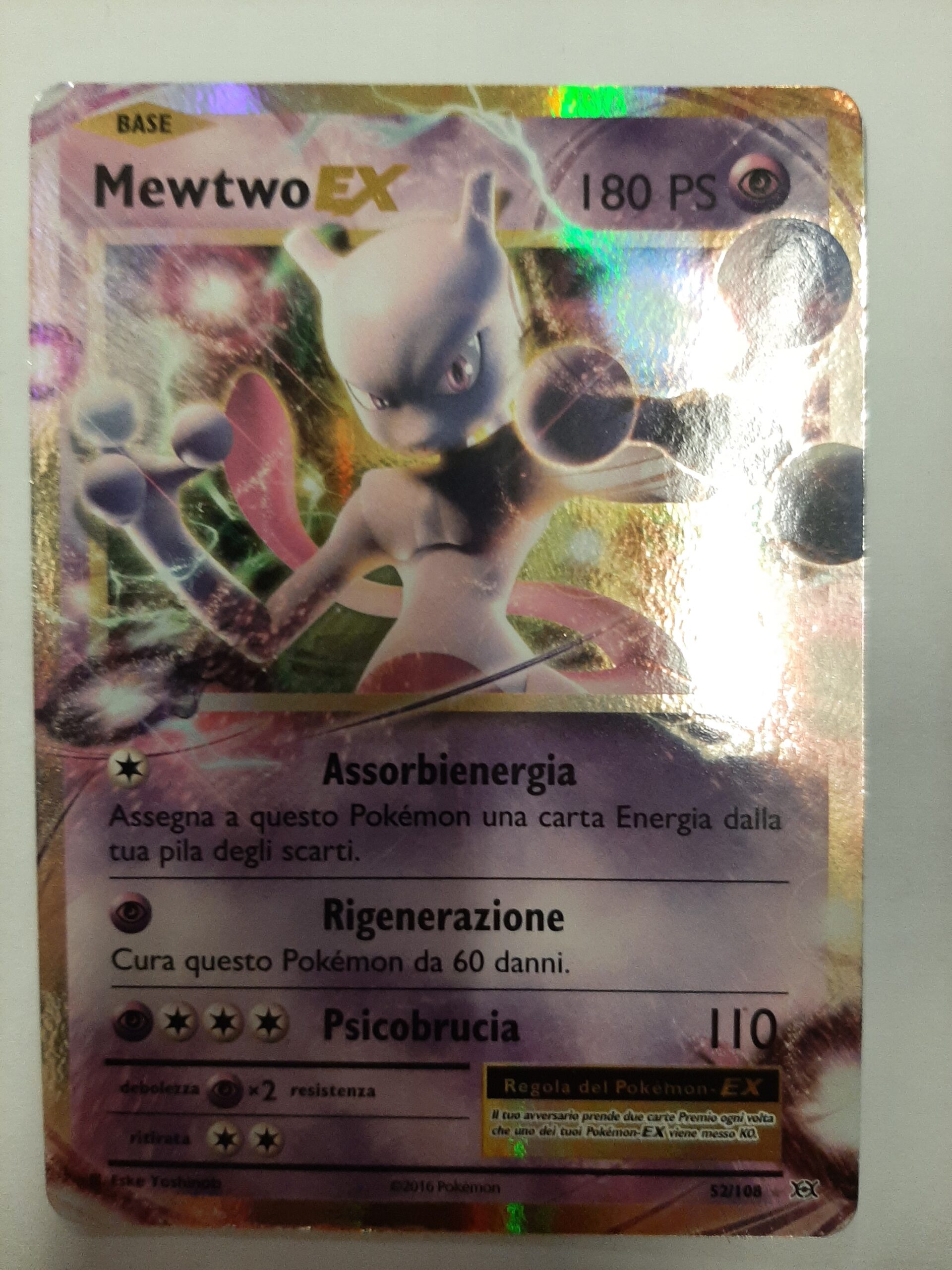 Carta Pokémon Mewtwo EX (EVO 52) - Ultra Rare - Evolutions - Played -  Italiano