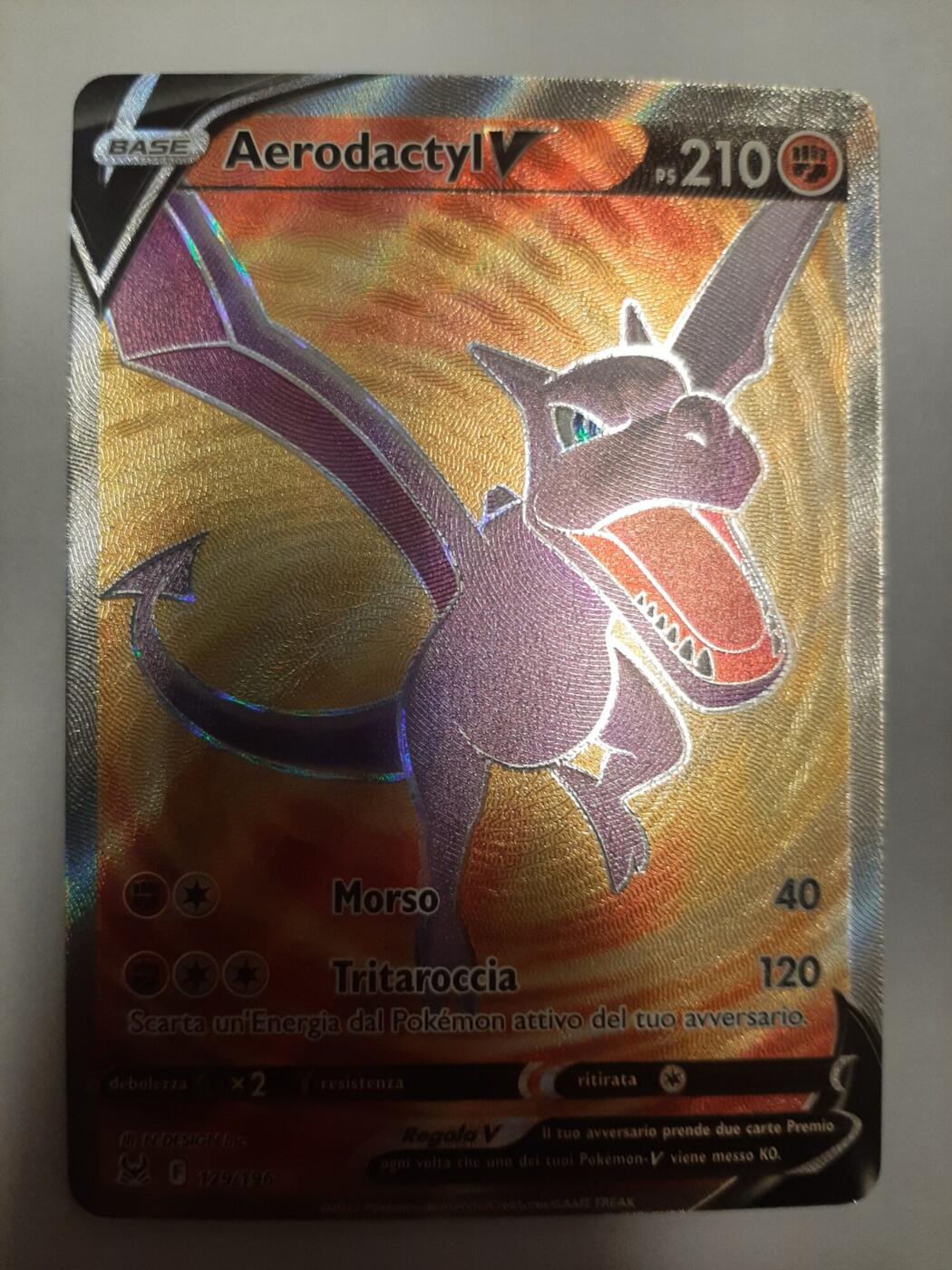 CARTE POKEMON ITA Aerodactyl VAstro 093/196 Origine Perduta Mint V